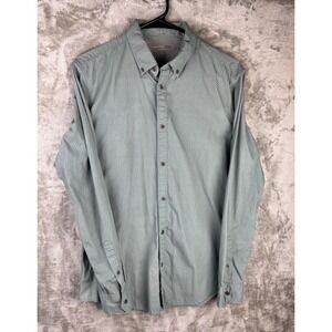 Calvin Klein Jeans Button Down Shirt Mens Small Green Minimalist Normcore Cotton